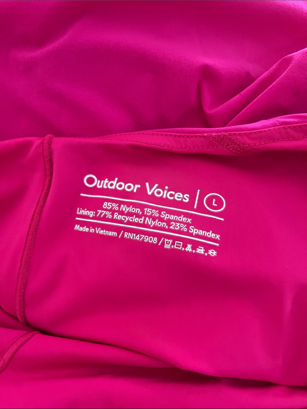 Outdoor Voices Cross-Back Tennis Dress In Pitaya Pink Size Large - Picture 5 of 5